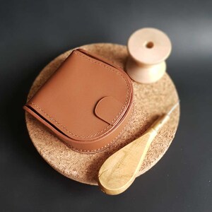 Portafoglio intasato, ferro di cavallo, ciotola, regalo per uomo, regalo in pelle