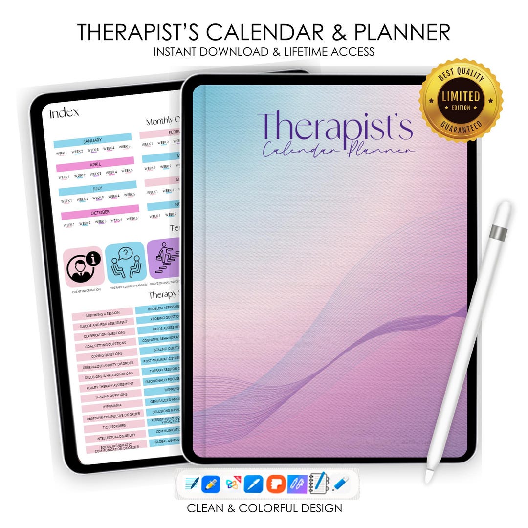 Therapist Digital Planner Etsy