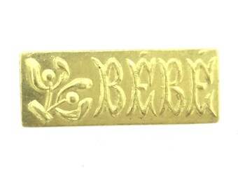 Antike Jugendstil Französische Vergoldete BEBE Mistelzweig Kleine Brosche Pin