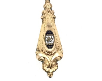 Art Nouveau French Gold 9CT Pendant Enamelled