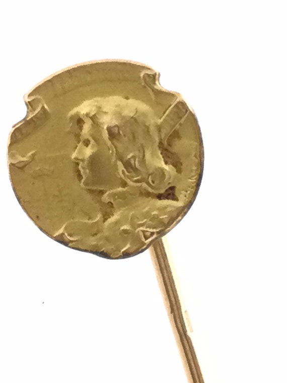 ANCIENNE AIGUILLE À chapeau cravate Jeanne d’Arc Becker 1900 EUR 45,00