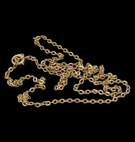 Victorian 9CT Rose Gold Chain Necklace 18 Inches - image 1