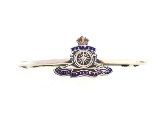 Collectable Enamel Silver Hallmarked Brooch Vinta… - image 1