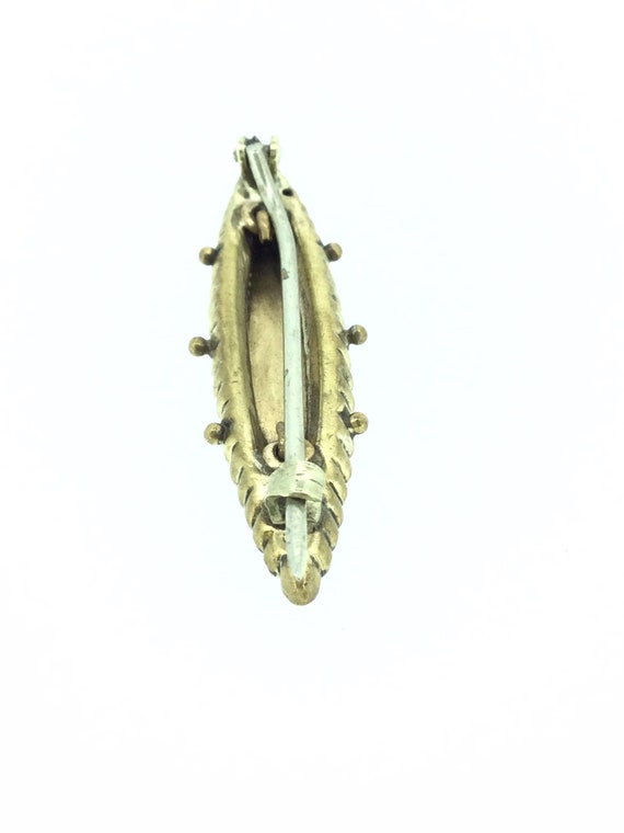 Victorian Aesthetic Gold Front Brooch Pin Victori… - image 8