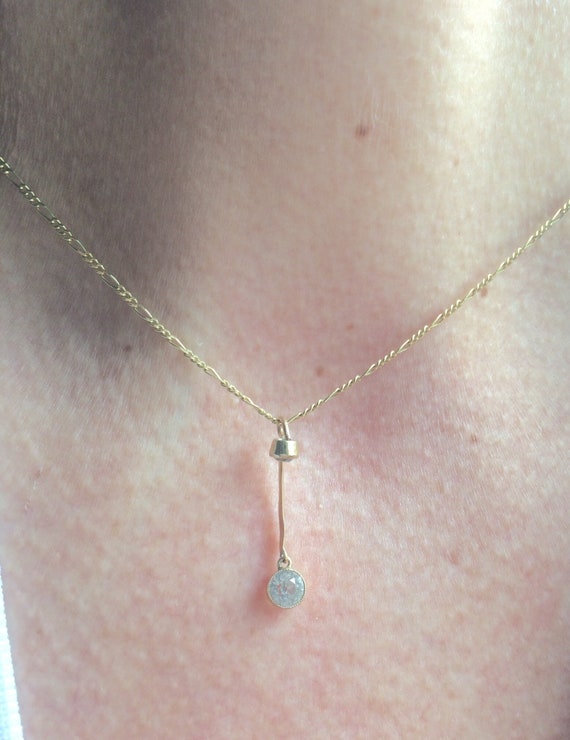 Diamond Gold 9CT Necklace Pendant Simple and Elega