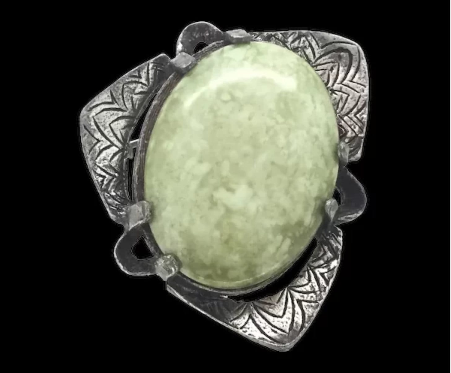 Broche Vintage Miracle - Style Celtique Avec Multi-pierres - Argenté - XXe Siècle - Occasion