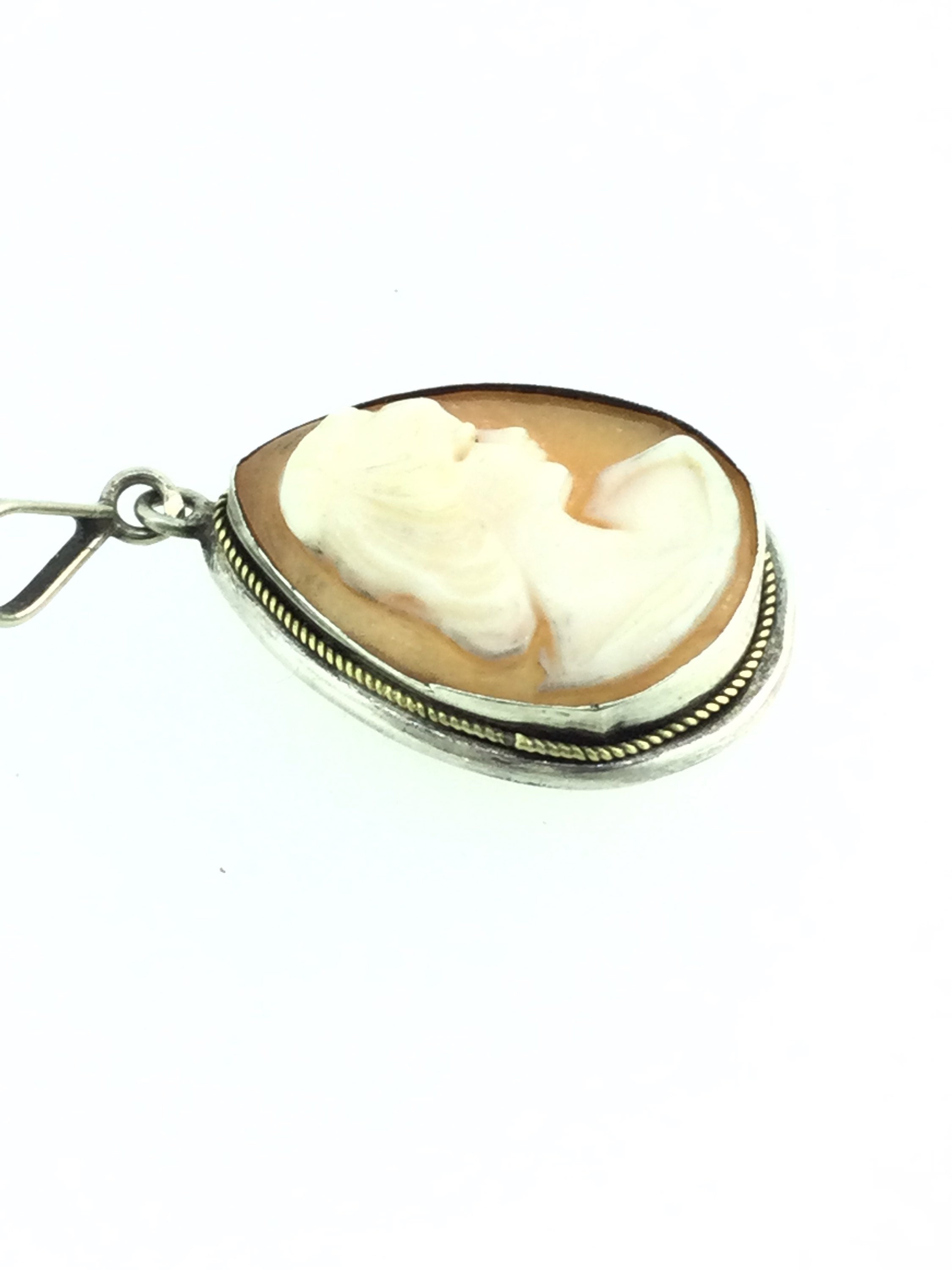 アンティークカメオシルバー800ペンダント - Etsy 日本