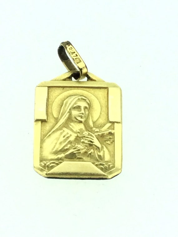 Antique Religious Gold Filled Pendant Oria Signed 