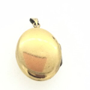 Edwardian Style Hinged Locket Pendant Gold Filled Embossed Patterned image 5