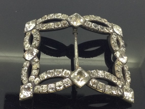 Georgian Era Black Dot Paste Belt Buckle Jewel - Etsy display picture 2