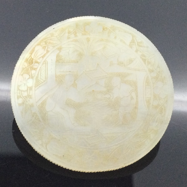 Chinese Mother of Pearl Gambling Chip Jewelry Etsy