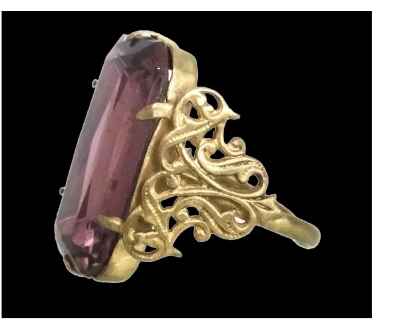 Art Deco Style Paste Adjustable Ring image 6