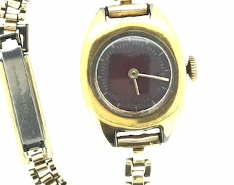 Vintage RG Timex Wristwatch Steel Wind Up Mechanical Keeps Time