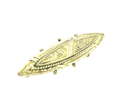 Victorian Aesthetic Gold Front Brooch Pin Victori… - image 4