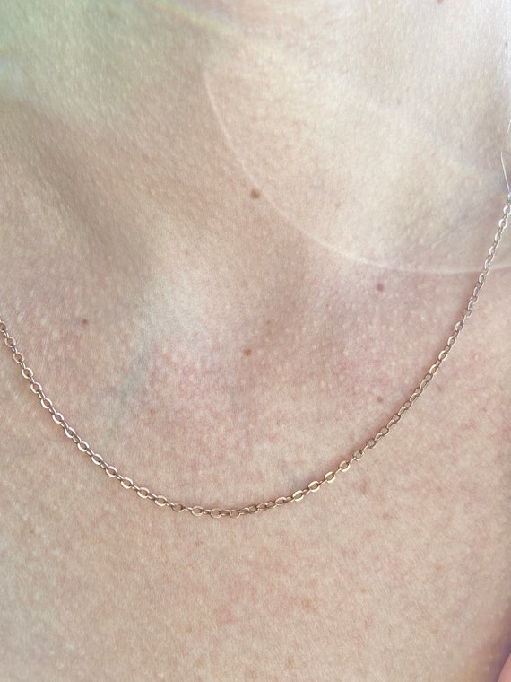 Victorian 9CT Rose Gold Chain Necklace 18 Inches - image 2