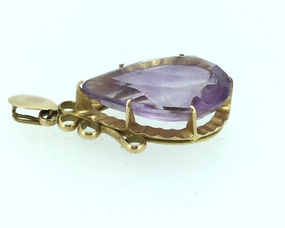 Antique Victorian Amethyst Gold 18CT 750 Pendant - image 8