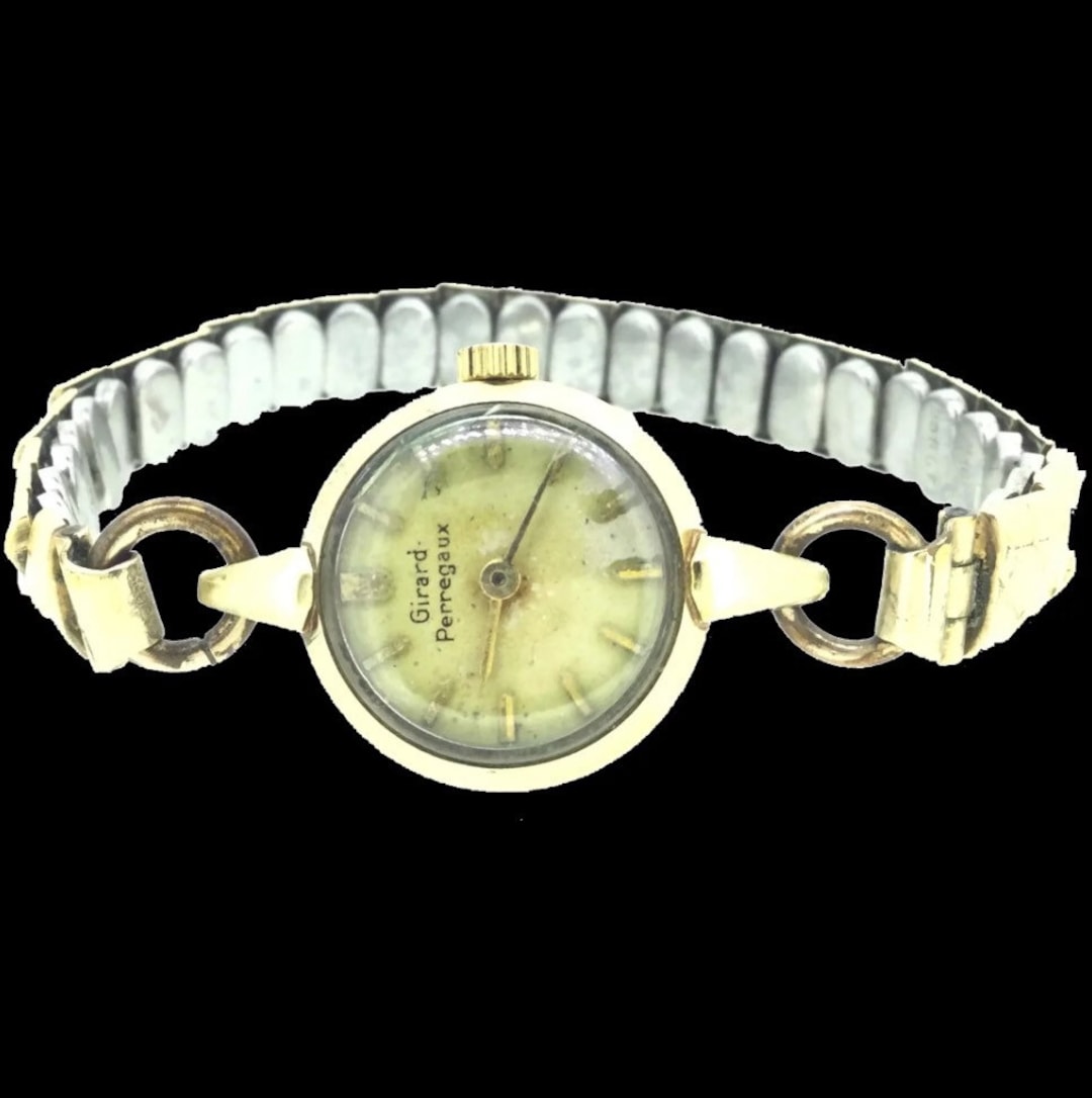 Orologio da polso meccanico a carica manuale placcato oro Girard