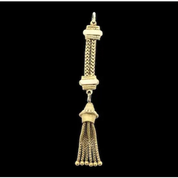 Antique Victorian Gilded Tassel Pendant C.1850