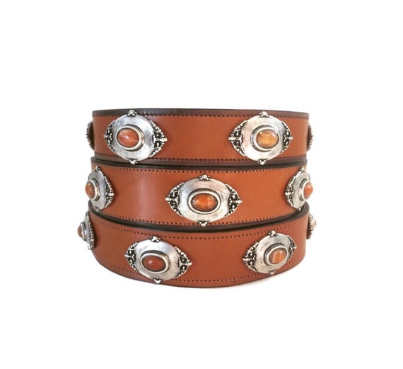 etsy leather dog collar