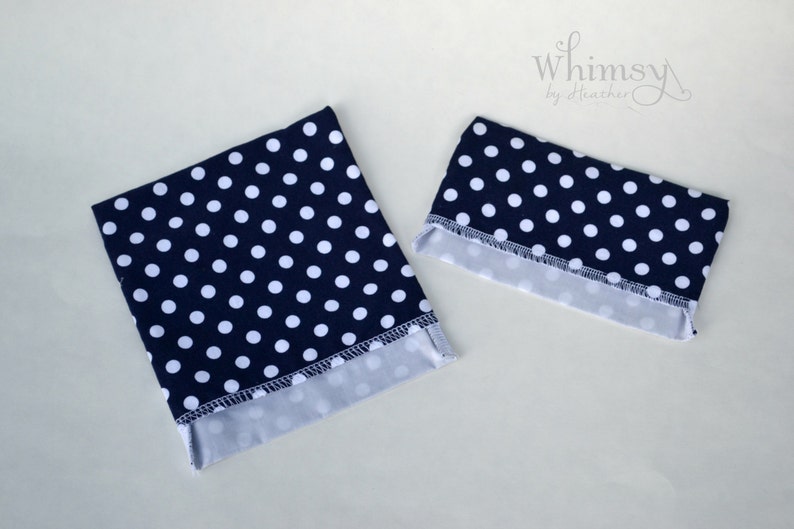 Lunch set Navy Polka Dot sandwich bags reusable sandwich bag ecofriendly lunch set reusable snack bag