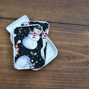 Reusable Kitchen Sponge, Snowman reusable sponge, Washable Kitchen Sponge, Zero Waste Sponge, Kitchen Sponge,  Eco-Friendly Sponge