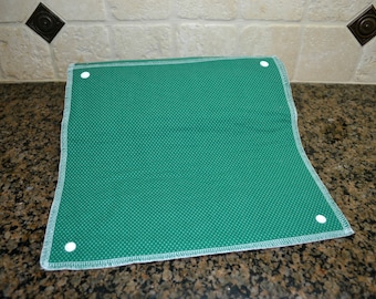 Unpaper Towels, Green With White Polka Dot UnPaper Towels,  Eco-Friendy Towel, Reusable Towels