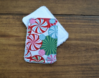 Peppermint Swirl Reusable sponge, Reusable Kitchen Sponge, Washable Kitchen Sponge, Zero Waste Sponge, Kitchen Sponge, Eco-Friendly Sponge