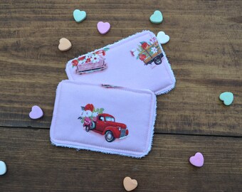 Reusable Kitchen Sponge, Valentine Sponge, Red Truck Sponge, Washable Kitchen Sponge, Zero Waste Sponge, Kitchen Sponge, Eco-Friendly Sponge