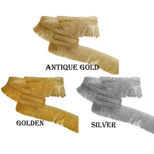 Indian hand wor rush fringe lace border trim with embellishment saree border for crafting, sewing and cloth accessories.