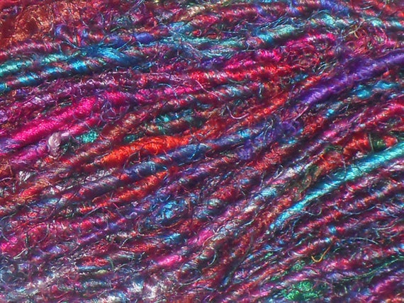 Fil De Soie Sari Recyclé Doux Himalaya - 100 Grammes Par écheveau - Multicolore - Tricot, Tissage, Accessoires