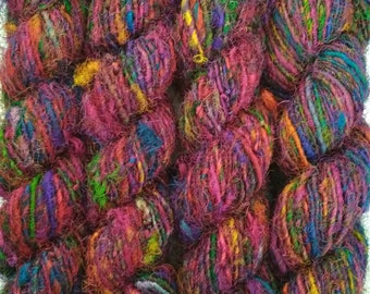 100-Grams A-Grade Himalaya Recycled PURE SILK SOFT Yarn Knit Woven Crochet 1 Skeins