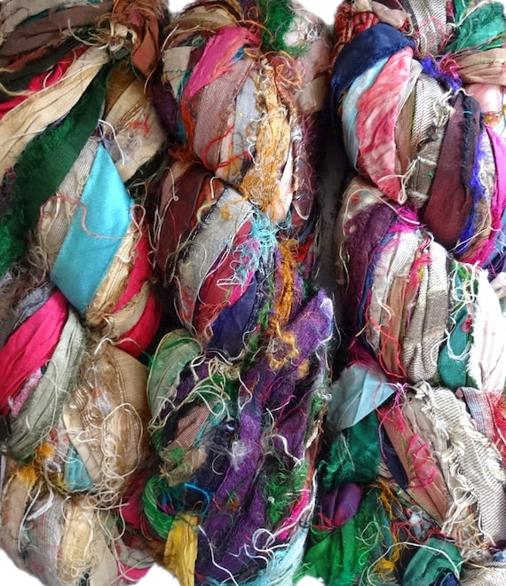 A-Grade Himalaya Recycled RIBBON SILK SOFT Yarn Knitting Woven Crochet