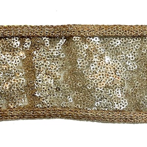 Indian hand tikki work rush fringe lace border trim with embellishment saree border for crafting, sewing and cloth accessories.