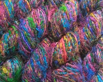 100 g, fil Himalaya recyclé de qualité A, PURE SILK SOFT, tricot tissé au crochet, 1 échevette