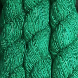 A-Grade Green Color Himalaya Recycled BANANA SOFT Yarn Knit  Woven Crochet