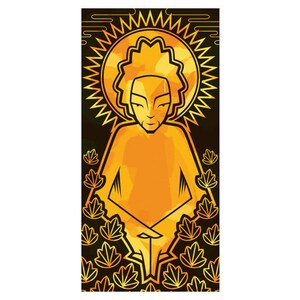 Sungod (paint) screen print
