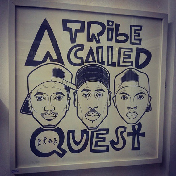 A Tribe Called Quest -b/w (screen Print on Heritage Paper or