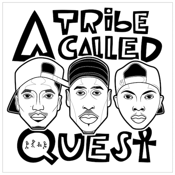 A Tribe Called Quest -b/w (screen Print on Heritage Paper or