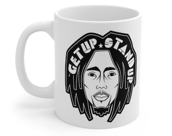 NEW Ceramic Mug Get Up Stand Up 11oz