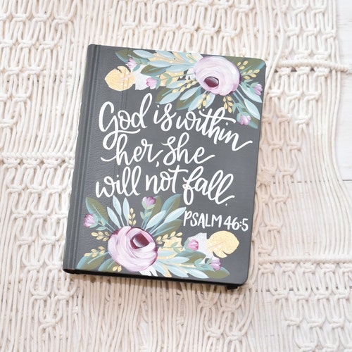 Hand Painted Bibles, Graduation, Baptism, Holy Bible, Personalized shops Keepsake