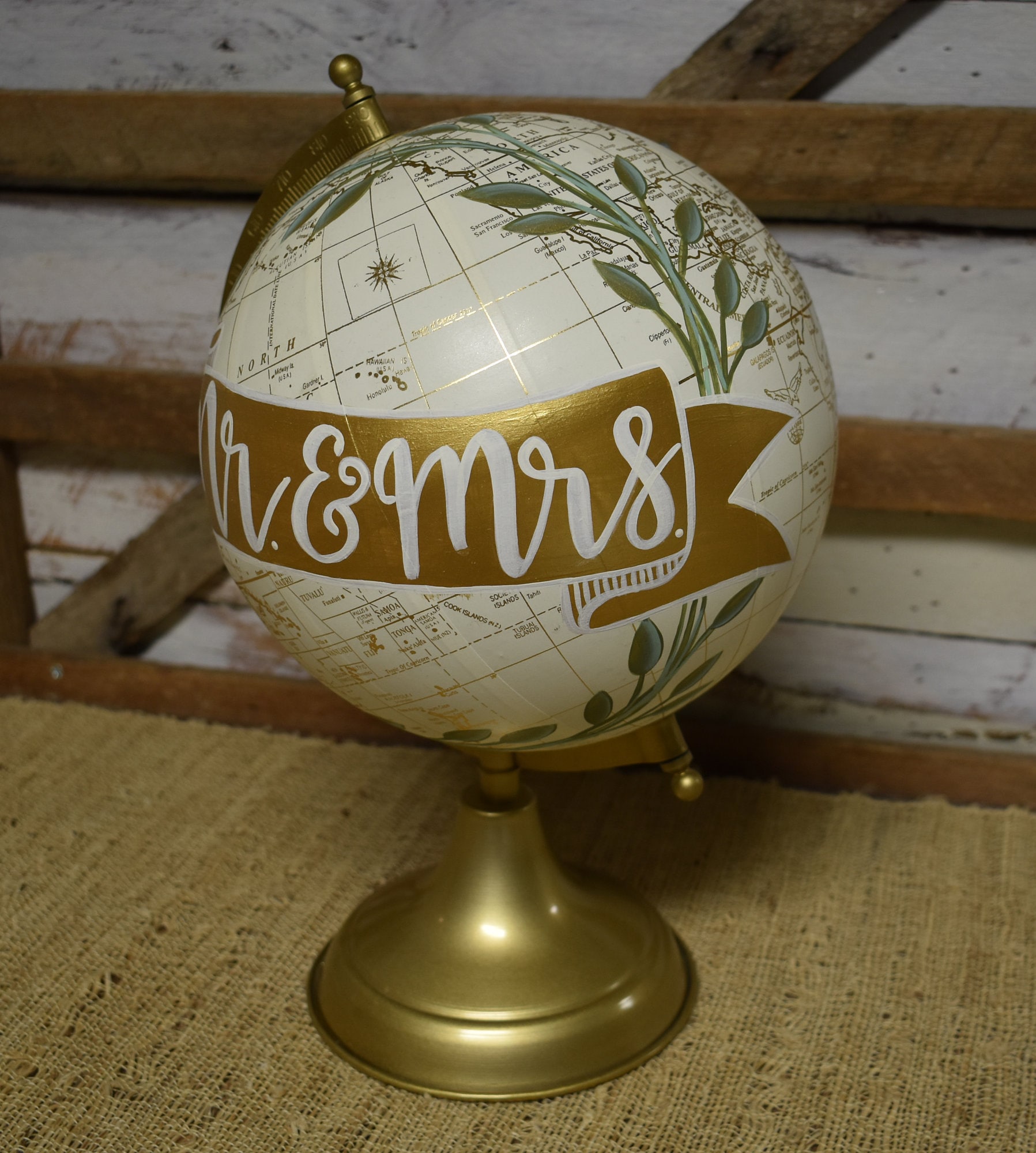 World Globe | Mr and Mrs | Wedding Decor | Wedding Gift | Home Decor
