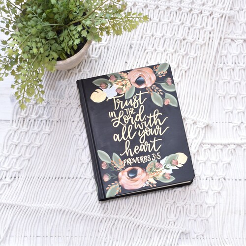 Hand shops Painted Bible, Trust in the Lord, Personalized Keepsake
