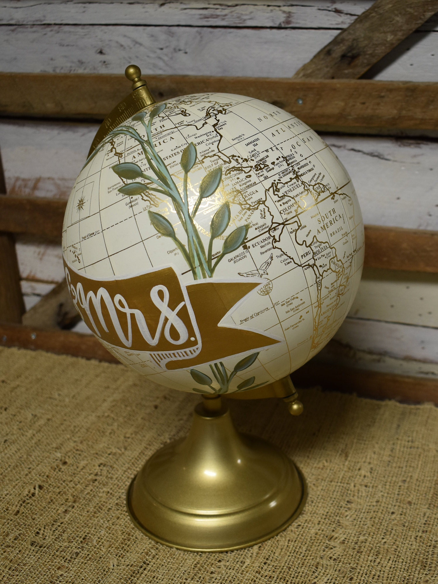 World Globe | Mr and Mrs | Wedding Decor | Wedding Gift | Home Decor