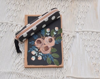 Hand Painted Writing Journal and Dot Pencil Case