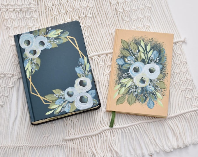 Featured listing image: Hand Painted Bible, Bible Bundle, Specialized Floral Design, Wedding Bible, Custom Keepsake