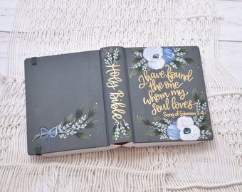 Hand Painted Bible, Wedding Guest Book Alternative, Personal Keepsake