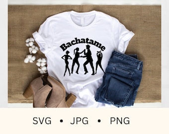 Bailarina de bachata SVG: Diseño de bachata, atuendo de festival (descarga digital)