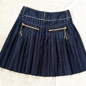 green emerald velvet dress Blue Denim Mini Dress with Pleated Skirt – FINESSE