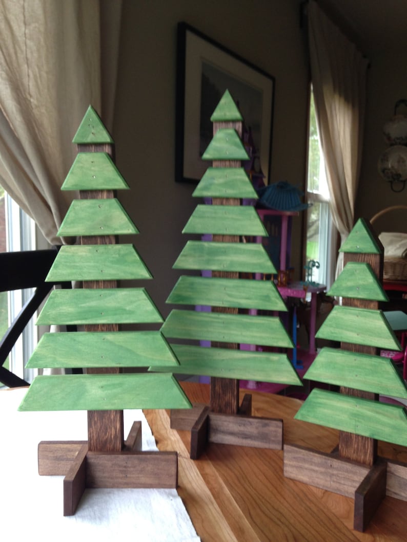 Christmas Tree Decorations Slat Pine | Etsy