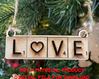 Scrabble tile ornament christmas file.